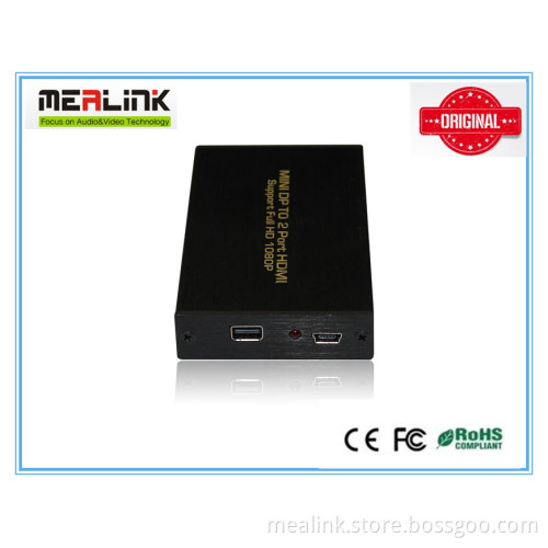 Mini Dp to 2 Port HDMI Converter Support 3D